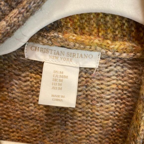 Beautiful Ombre Boho Christian Siriano Wool Neutral Rainbow Sweater Medium - Picture 2 of 8